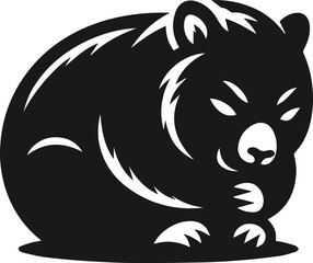 Wombat silhouette vector