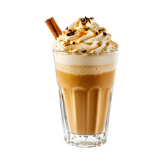 Pumpkin Spiced Latte Cocktail Isolated on Transparent Background