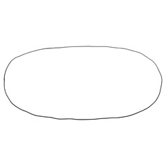 Oval outline sketch line illustration minimal minimalist vector