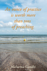 An ounce of action - motivational quote