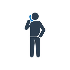 Talking on phone icon