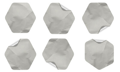 Obraz premium High-Quality Blank Sticker Texture Set for Templates