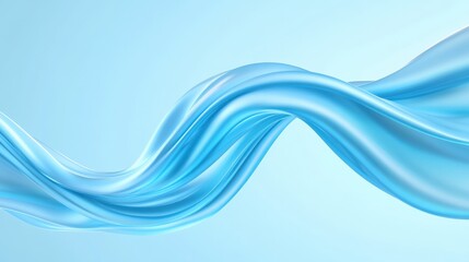Blue flowing fabric abstract
