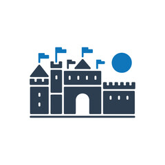 Fortress with Flags Icon
