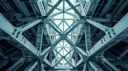 Modern Abstract X-Shaped Frame with Symmetrical Geometric Design and Minimalistic Aesthetic