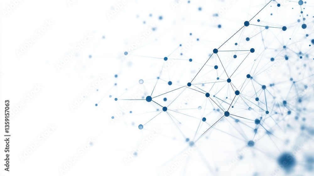 Aufkleber abstract network graphic, connecting dots and lines, a backdrop for technology or innovation, possib