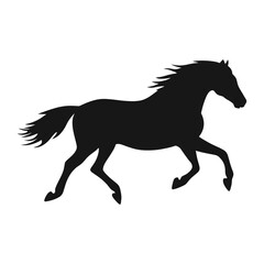 Horse silhouette illustration animal black vector