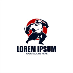 sumo logo design vector template illustration