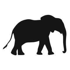 Obraz premium Elephant silhouette illustration wildlife animal vector