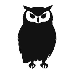 Owl silhouette illustration graphic black vector