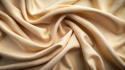 Fototapeta premium Draped Beige Fabric, Soft and Flowing, Creates a Textured Background for Design Inspiration