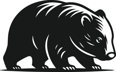 Wombat silhouette vector
