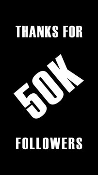 Thanks for 50k followers Post background