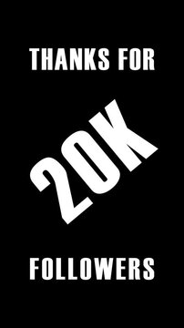 Thanks for 20k followers Post background