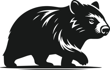 Wombat silhouette vector