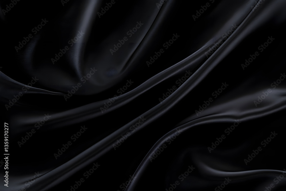 Poster black gray satin dark fabric texture luxurious shiny that is abstract silk cloth background with pat
