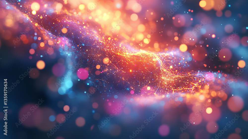 Poster big data, cryptography programming 3d illustration. neural network, cloud technologies. global datab