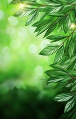 Leaves that shine through sunlight - natural and environmentally friendly ecology background 