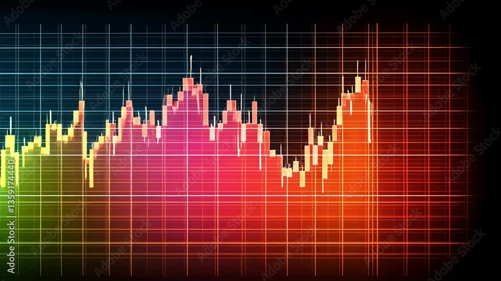 Aufkleber colorful data visualization showcasing trends and statistics through vibrant graphs and detailed ana
