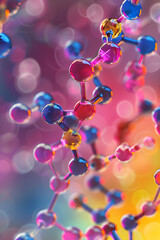Detailed Illustration of Xanthene Dye Molecular Structure in Organic Chemistry