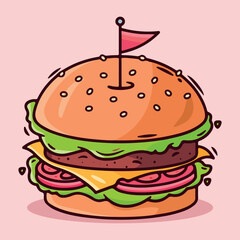 Burger vector illustration