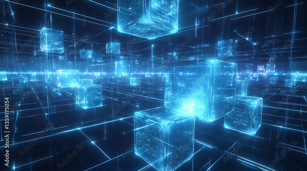 Poster fantastic technologies of future megalopolis. quantum computer. transmission of global data across c