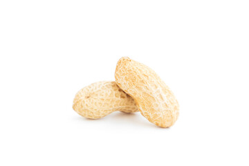 Peanuts isolated on white background, Groundnut or monkey nut