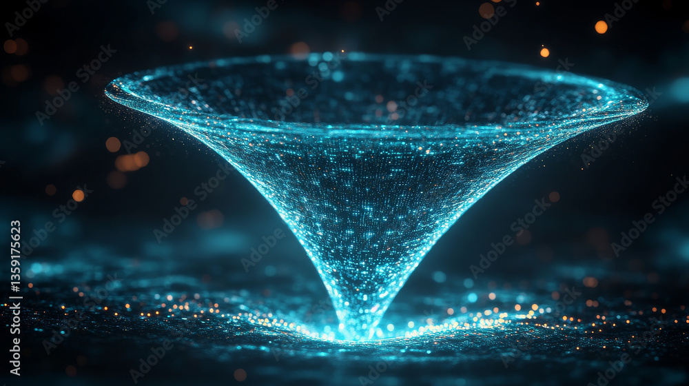 Poster big data. processing an array of information. global digital network. 3d illustration of a space fun