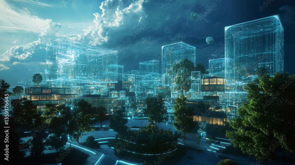 Poster blockchain, high-tech background and information clusters. bigdata concept of digital cyberspace. qu