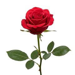 Fototapeta premium red rose isolated on white