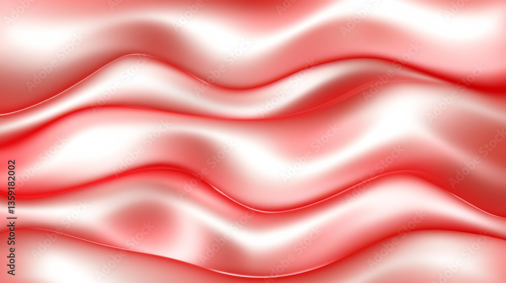 Aufkleber smooth red and white abstract liquid texture background