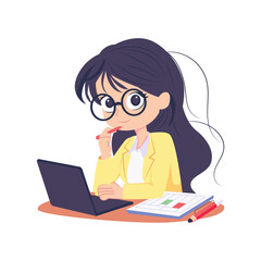 Creative Thinking Vector Style illustration. Eps 10 File 