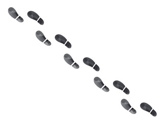 歩みを刻む足跡　イラスト