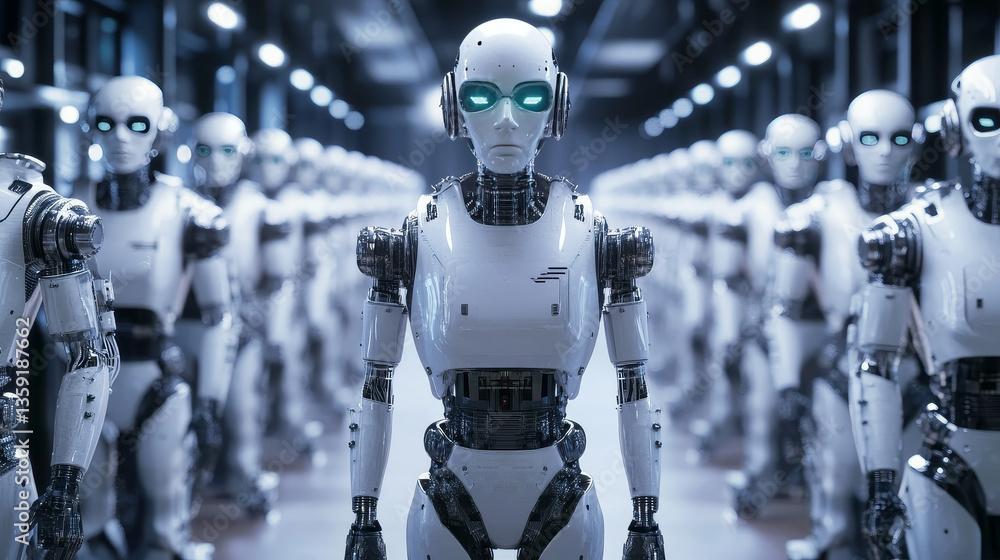 Poster cyberspace and digital intelligence. high technology business. artificial neural network. blockchain