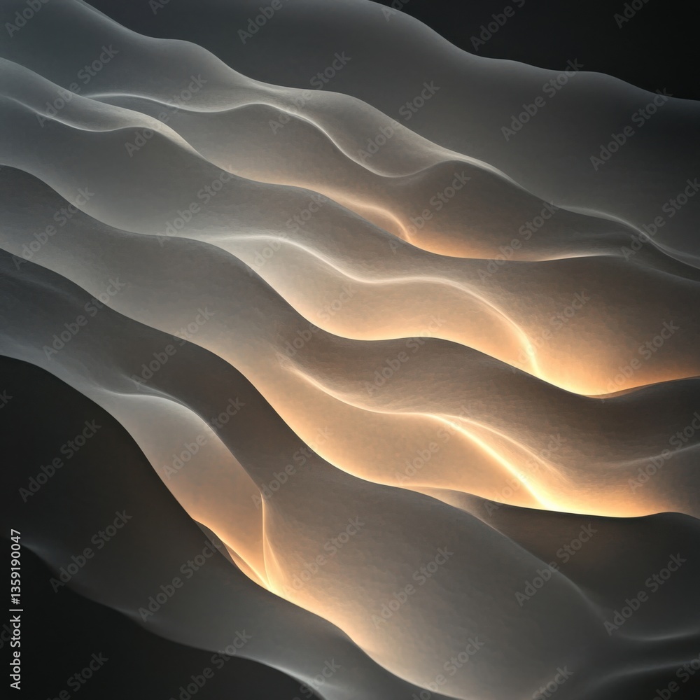 Poster abstract wave pattern with light