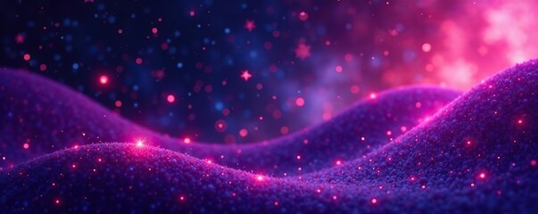 Fototapeta premium Beautiful background with pink stars and sparkling accents, background, fantasy