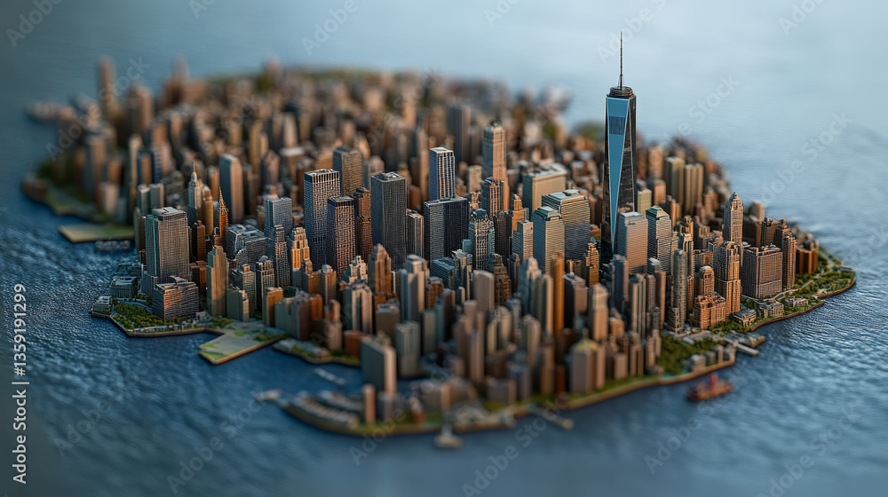 Poster technological innovation. map of continents with points of largest agglomerations. 3d illustration w