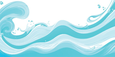 Dreamy Ocean Wave Texture in Watercolor, Blending Soft Blue and Green Tones for a Calming, Abstract Background Ideal for Creative and Relaxing Visual Designs.
