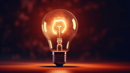 Classic light bulbs isolated on dark background. 3d rendering. Creativity idea, innovation, save energy, business success, strategy concept