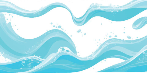 Soft and Serene Watercolor Ocean Wave Background in Subtle Blue and Green Hues, Perfect for Use in Abstract Graphic Design, Water-Themed Projects, and Peaceful Artworks.
