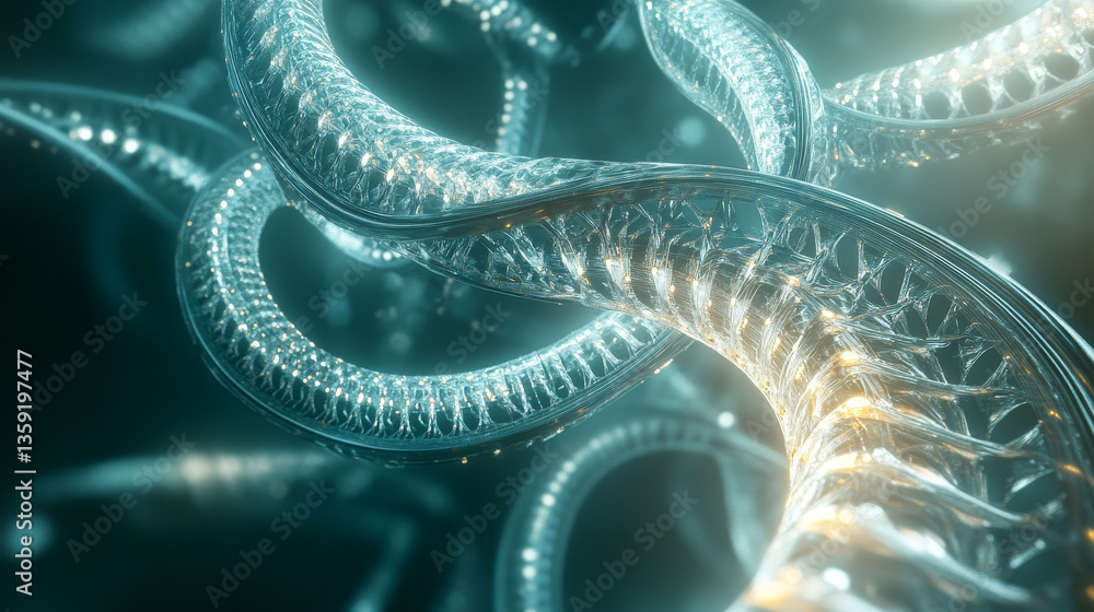 Aufkleber dna helix. hi tech technology in the field of genetic engineering. work on artificial intelligence. 