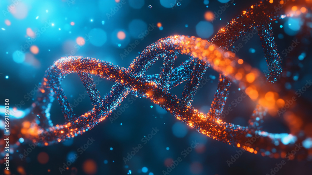 Aufkleber dna helix. hi tech technology in the field of genetic engineering. work on artificial intelligence. 