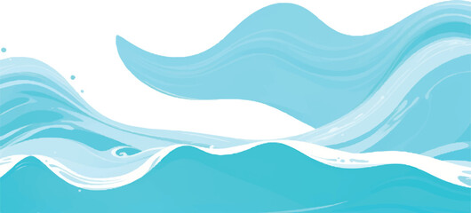 Serene Soft Blue and Green Watercolor Ocean Wave Design, Perfect for Use as a Subtle Background in High-Quality Abstract Graphic and Artistic Visual Projects.
