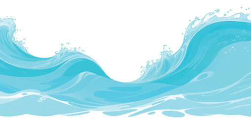 Serene Soft Blue and Green Watercolor Ocean Wave Design, Perfect for Use as a Subtle Background in High-Quality Abstract Graphic and Artistic Visual Projects.
