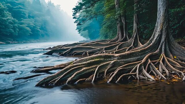 Roots of a tree.