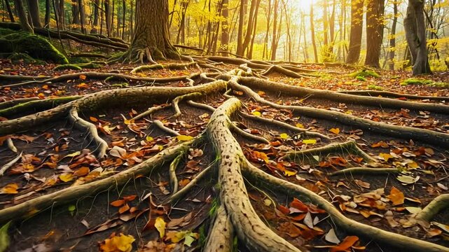 Roots of a tree.