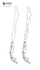 Chile map outlines