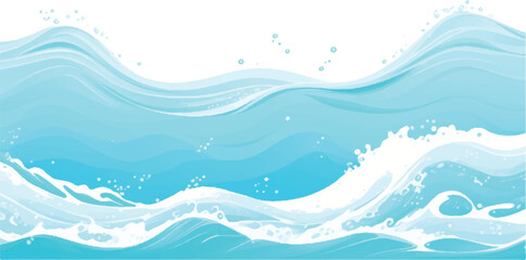 Tranquil Abstract Watercolor Ocean Wave Texture with Soft Shades of Blue and Green, Ideal for Use as a Background in Ocean-Themed or Serene Graphic Designs.
