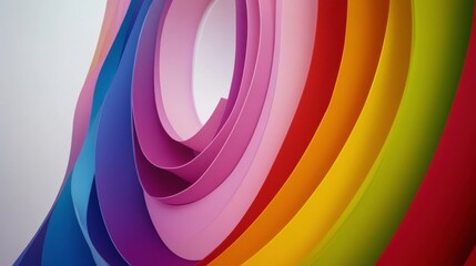 Obraz premium Vibrant Rainbow Curves for Exhibition Promotion