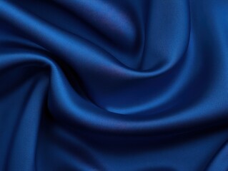 Fototapeta premium Blue draped satin fabric texture